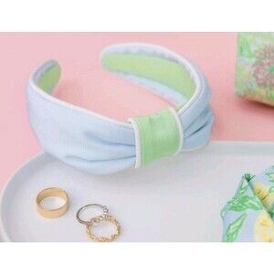 Lilly Pulitzer Low Knot Headband Bluette Jade Lime